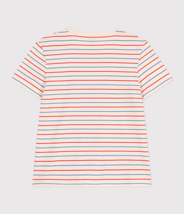 Tee-shirt Femme Le Droit en coton ray&eacute; &eacute;cru/multicouleur