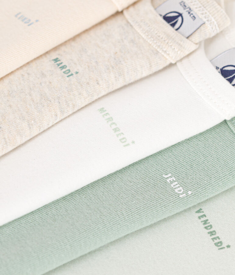 Setje met 5 katoenen body's met lange mouw voor baby's multicouleur