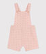 Salopette courte bébé en broderie anglaise