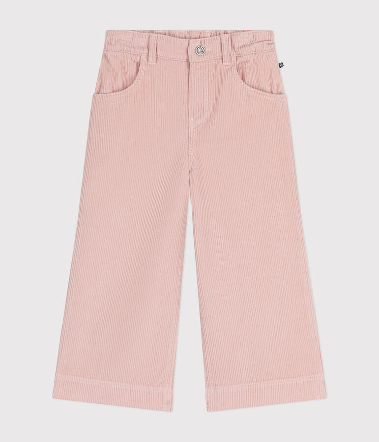 Pantalon en velours enfant fille rose