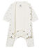 Bodyjama sans pieds bébé garçon en côte 1x1 imprimée blanc MARSHMALLOW/blanc MULTICO