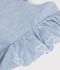 Robe sans manches enfant en coton bleu