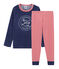 Velours jongenspyjama blauw CHALOUPE/wit MULTICO