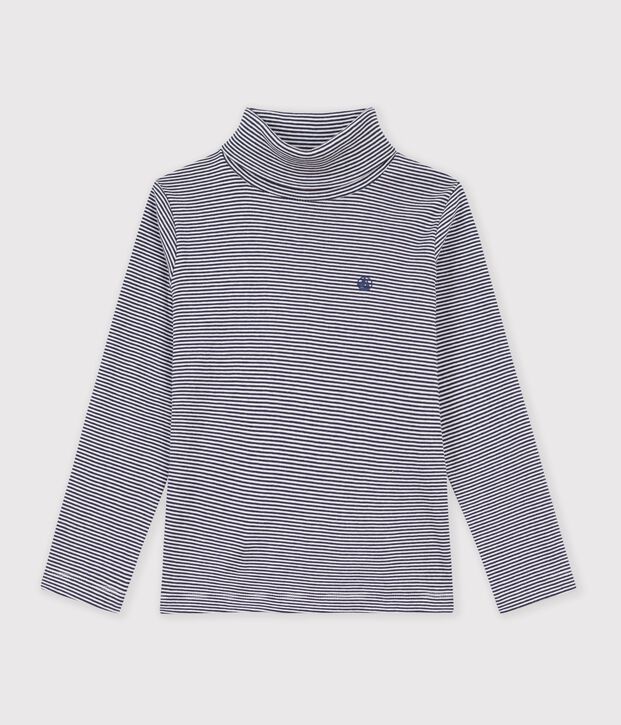 Gestreepte coltrui voor jongens/meisjes in katoen blauw/wit