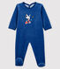Blauw fluwelen slaappakje baby