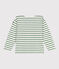 Uniseks katoenen marineshirt met lange mouwen voor kinderen groen MARSHMALLOW/ PALMERAIE