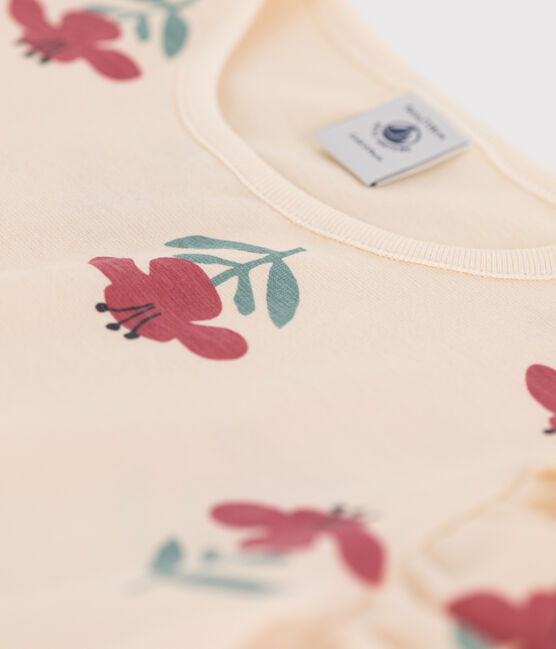 Katoenen T-shirt met print voor meisjes wit AVALANCHE+ENNEIGE/ MULTICO