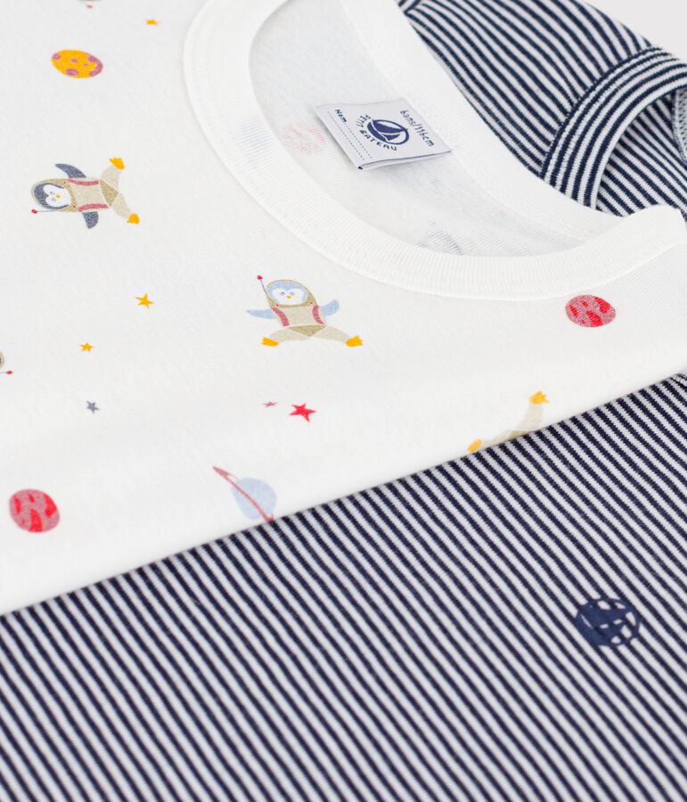 Setje van korte katoenen kinderpyjama's met print multicouleur