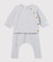 Ensemble deux pièces bébé en coton, laine mérinos et polyester rose FLEUR