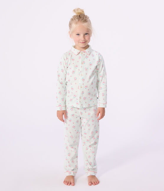 Pyjama boutonné enfant en coton  imprimé MARSHMALLOW/ AMANDIER/ MULTICO