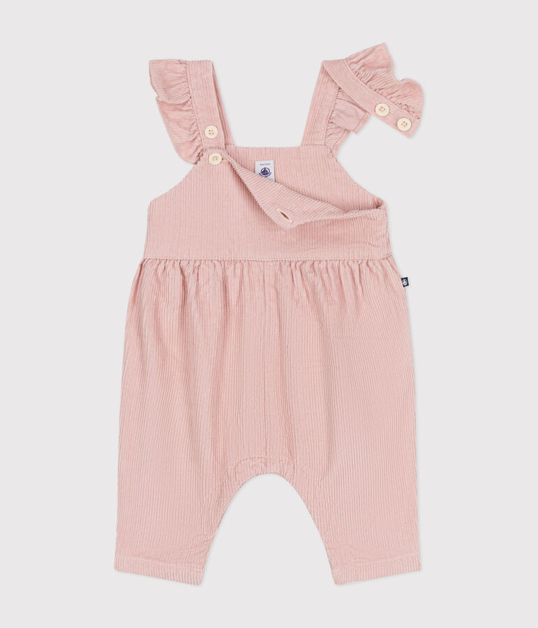 Fluwelen babysalopette roze