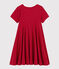 Jersey jurk met korte mouwen voor meisjes rood TERKUIT