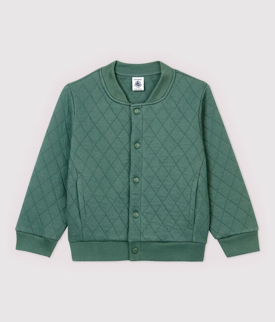 Tubic cardigan in teddy-stijl voor jongens groen VALLEE