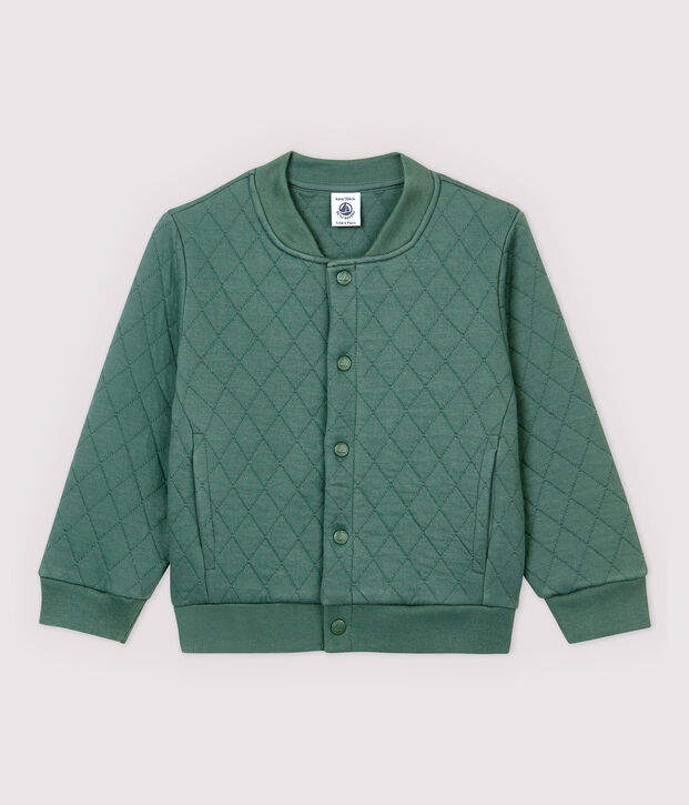 Tubic cardigan in teddy-stijl voor jongens groen