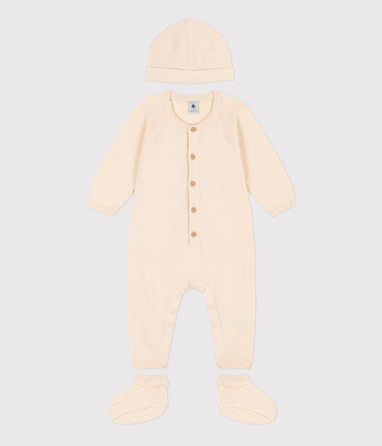 Coffret cadeau naissance en tricot multicouleur