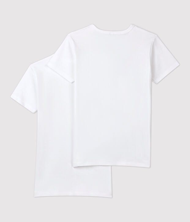 Set van witte 2 T-shirts met korte mouwen voor jongens multicouleur