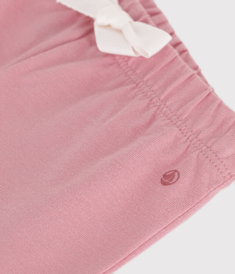 Short b&eacute;b&eacute; en coton uni rose