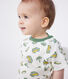 Katoenen T-shirt met korte mouwen en bootjesprint voor baby's