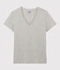 Tee-shirt LE DROIT col V en coton Femme