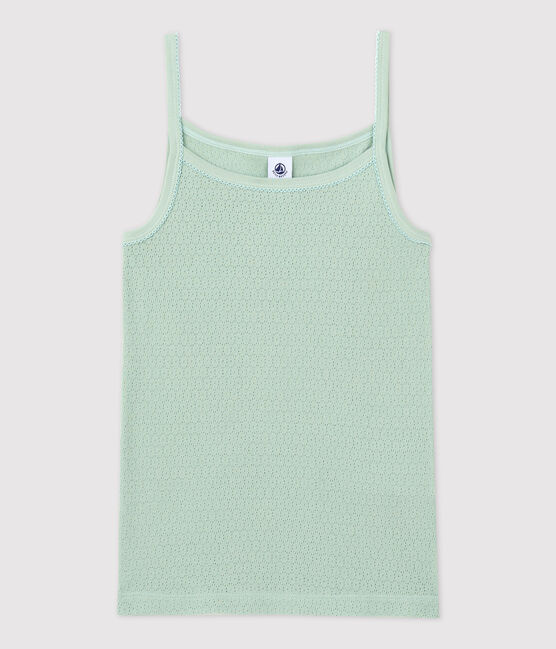L'ICONIQUE, katoenen damesshirt met bandjes groen HERBIER