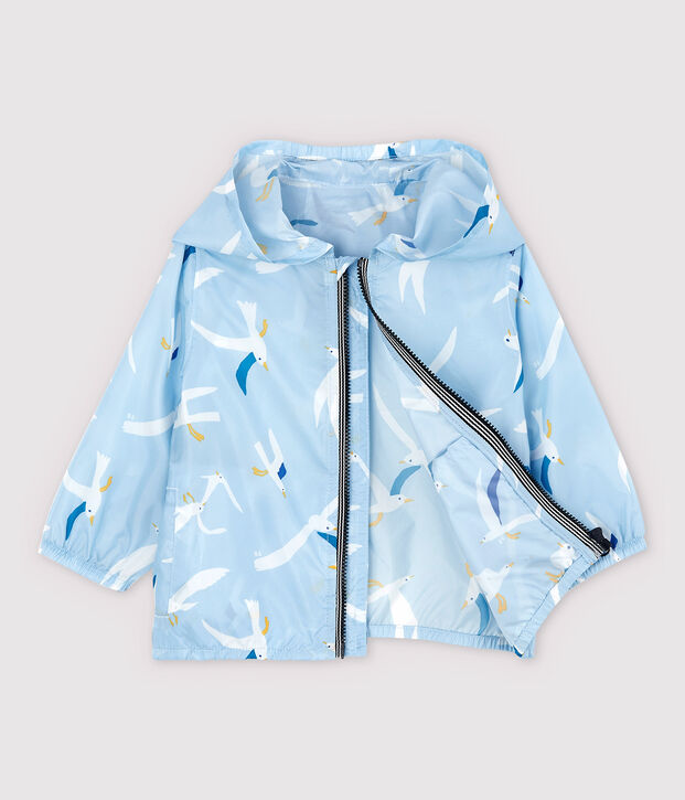 Coupe-vent en polyamide l&eacute;ger recycl&eacute; b&eacute;b&eacute; gar&ccedil;on bleu/multicouleur