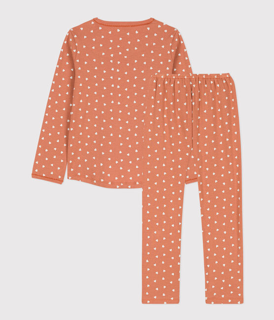 Pyjama cœur petite fille en coton SIENNA/ MARSHMALLOW