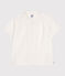 Blouse enfant en coton manches courtes unie blanc ECUME