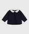 Sweatshirt bébé en coton uni avec son col imprimé SOIR