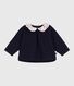 Sweatshirt bébé en coton uni avec son col imprimé