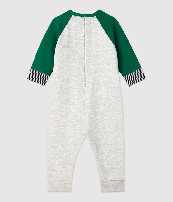 Jumpsuit baby van molton. grijs BELUGA/ PIVERT