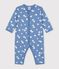 Pyjama b&eacute;b&eacute; en coton sans pieds imprim&eacute; c&oelig;urs blauw/wit