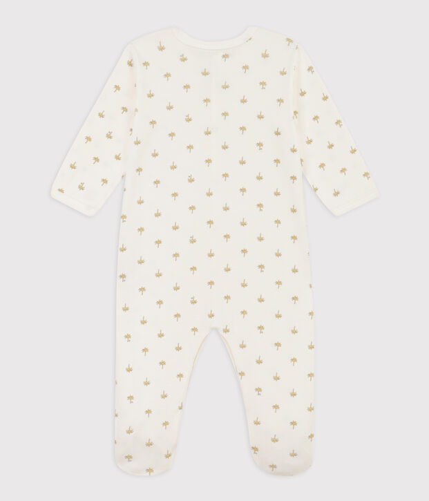 Katoenen pyjama met palmprint wit/multicouleur
