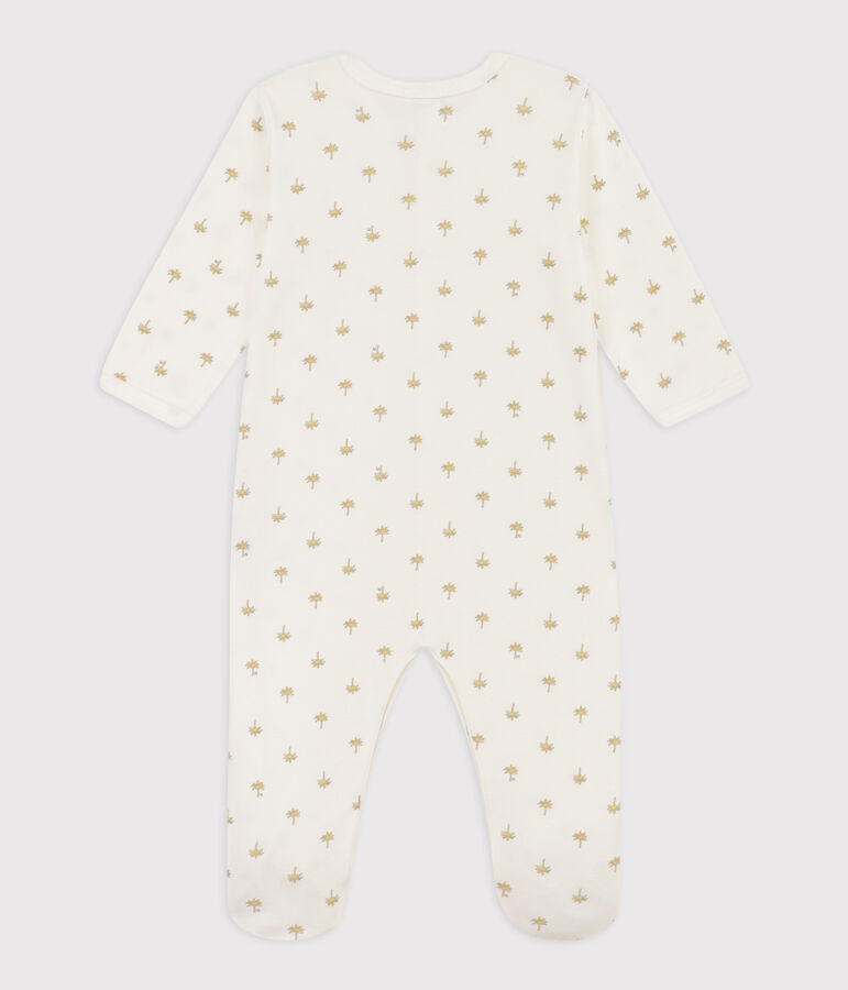 Katoenen pyjama met palmprint wit/multicouleur