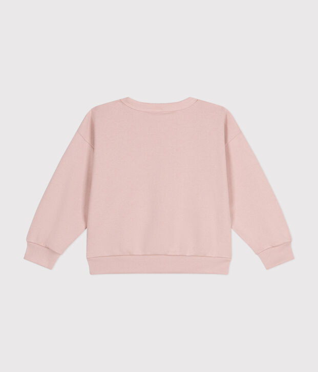Sweater in fleece voor meisjes roze