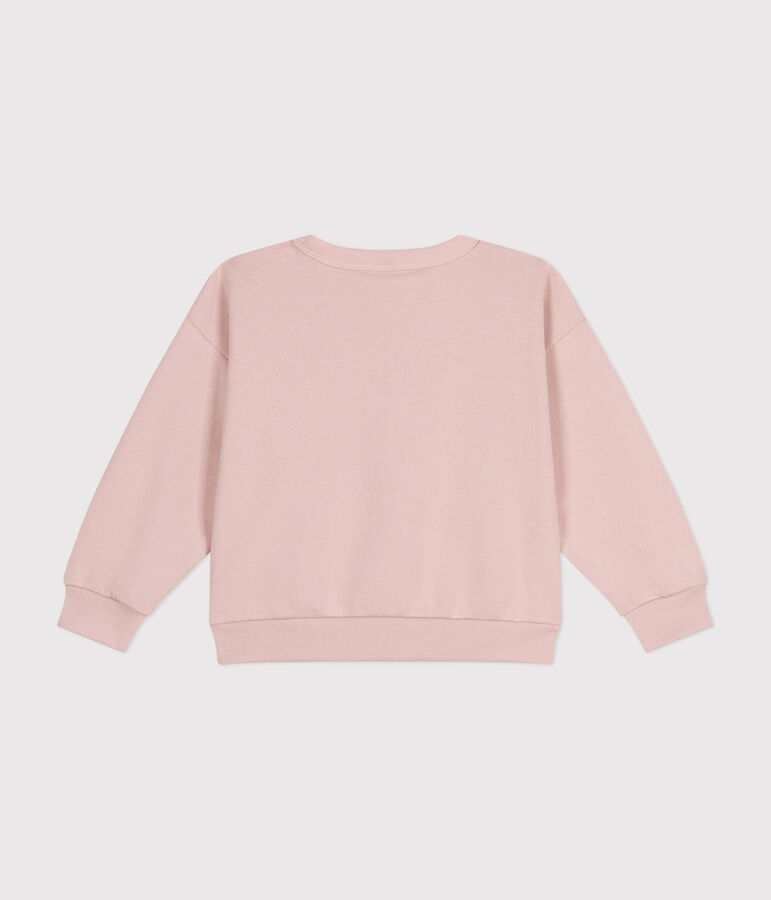Sweater in fleece voor meisjes roze