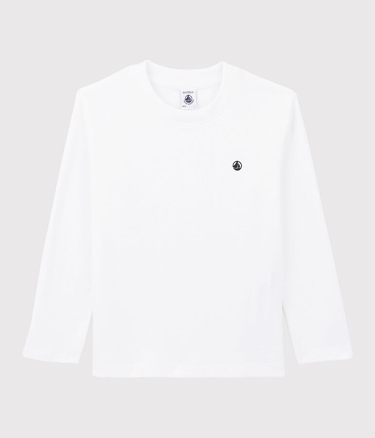 Tee-shirt en coton enfant fille - gar&ccedil;on blanc