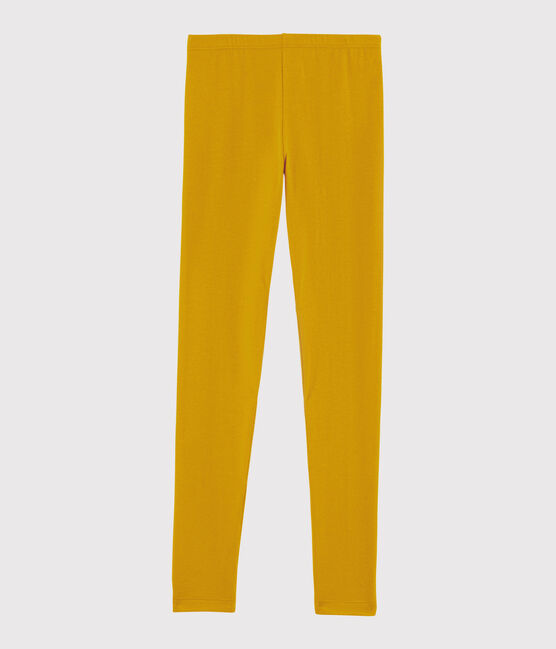 Meisjesjegging in jersey kinderen geel BOUDOR