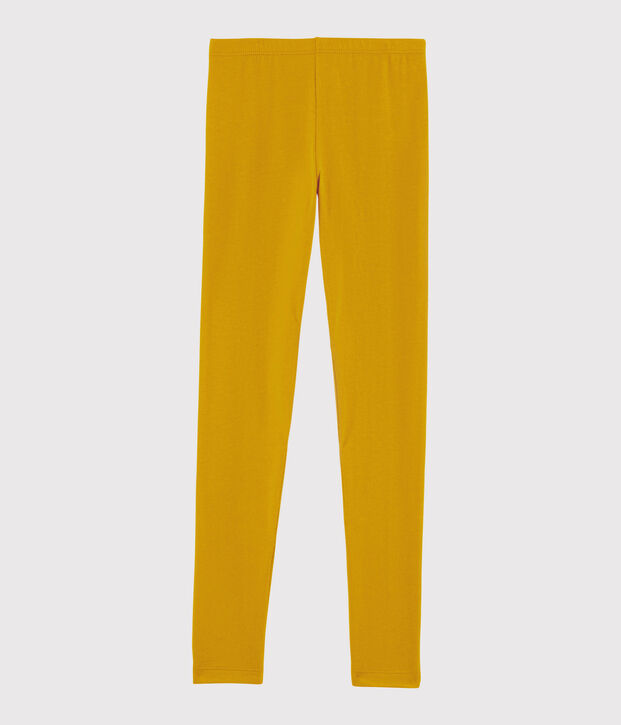 Meisjesjegging in jersey kinderen geel