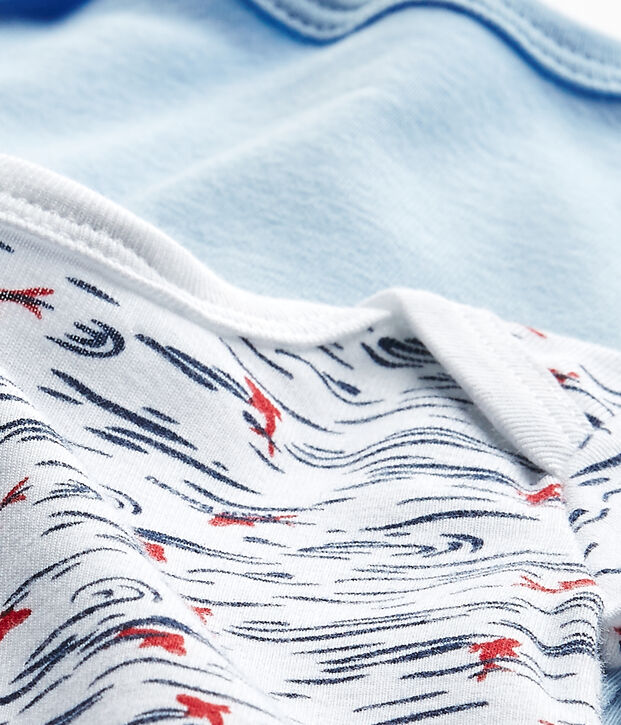 Set van 2 body's met korte mouwen voor babyjongens wit