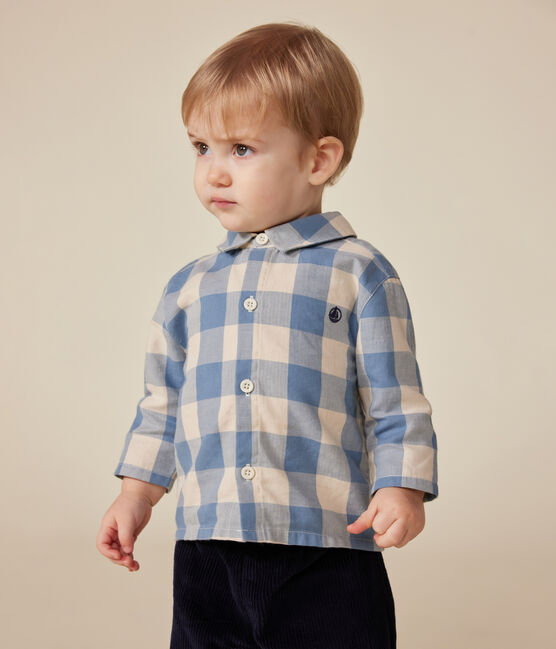Chemise en flanelle bébé bleu BEACH/ AVALANCHE