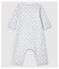 Bodyjama sans pieds bébé en coton biologique gris POUSSIERE/blanc MARSHMALLOW