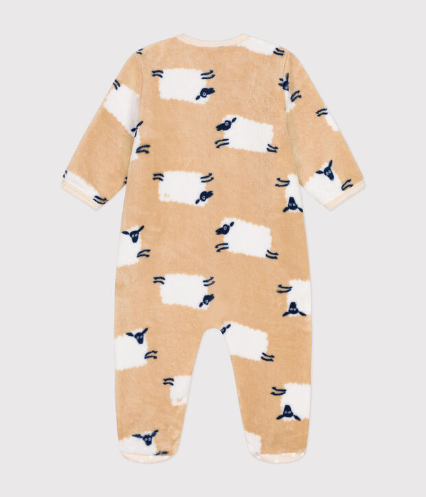 Slaappakje in fleece voor baby's beige/multicouleur