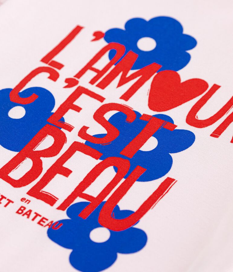 Tee-shirt enfant manches courtes en coton rose