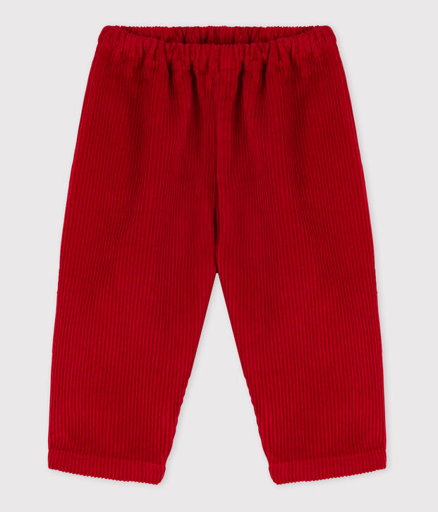 Babybroek in ribfluweel rood