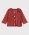 Cardigan in bouclébadstof voor baby's bruin OMBRIE