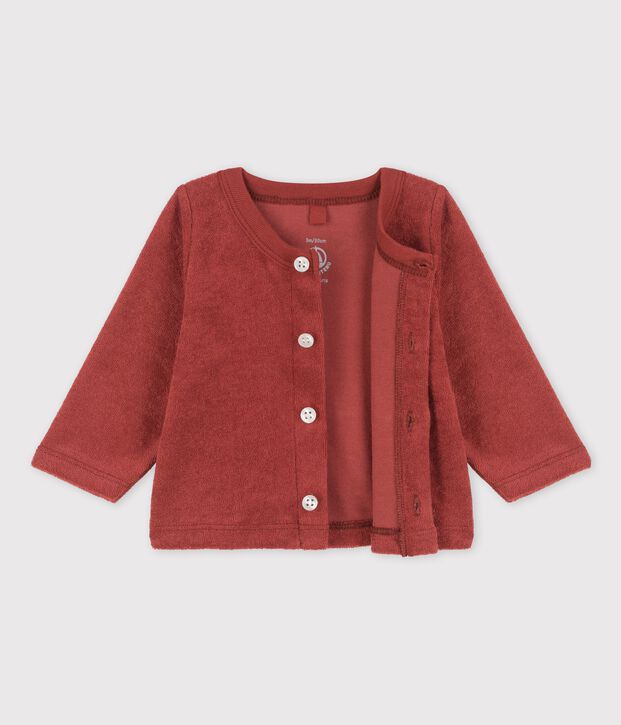 Cardigan en bouclette &eacute;ponge b&eacute;b&eacute; marron