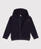 Sweatshirt zippé à capuche enfant garçon bleu SMOKING