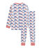 Pyjama petit garçon en côte blanc MARSHMALLOW/blanc MULTICO