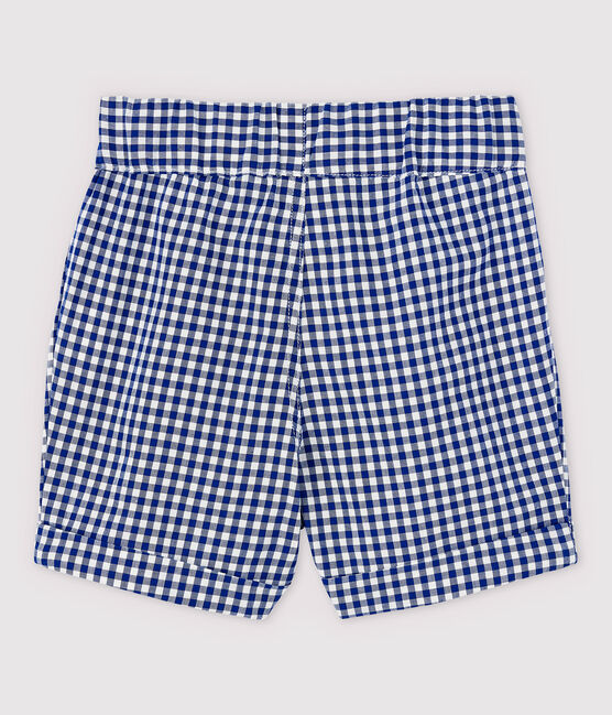 Schering- en inslag short voor babyjongens blauw SURF/wit MARSHMALLOW