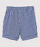 Schering- en inslag short voor babyjongens blauw SURF/wit MARSHMALLOW